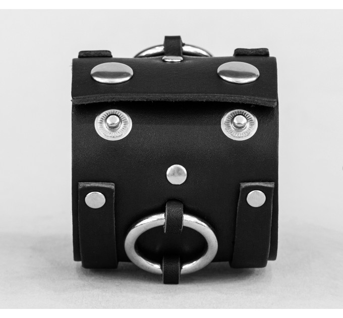 Широкий шкіряний браслет, код 3086