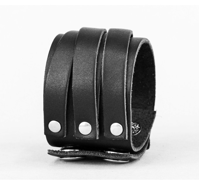 Широкий шкіряний браслет, код 3093