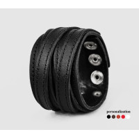 Широкий шкіряний браслет, код 3093ст