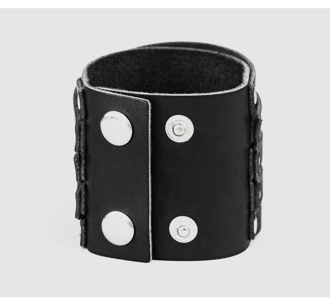 Широкий шкіряний браслет, код 3095