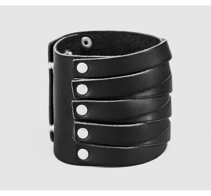 Широкий шкіряний браслет, код 3095