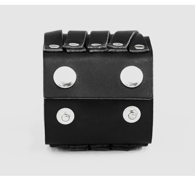 Широкий шкіряний браслет, код 3095