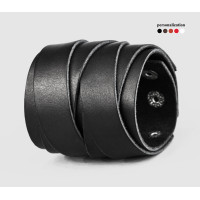 Широкий шкіряний браслет, код 3097