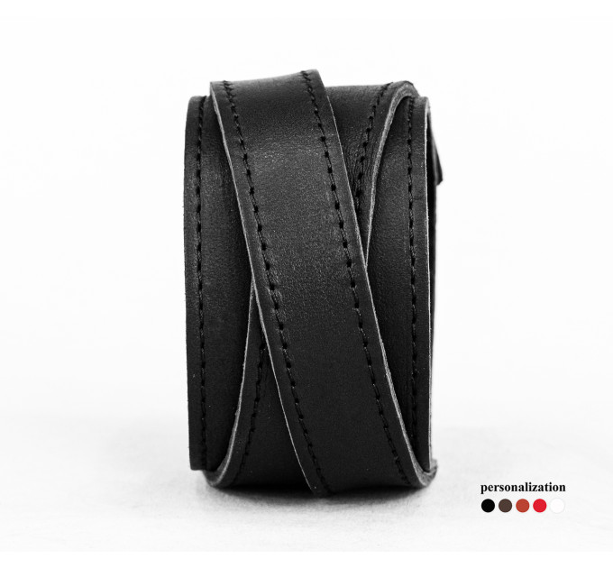 Широкий шкіряний браслет, код 3098ст