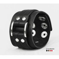 Широкий шкіряний браслет, код 3120