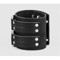 Широкий шкіряний браслет, код 3121