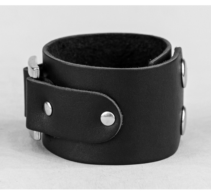 Широкий шкіряний браслет, код 3138