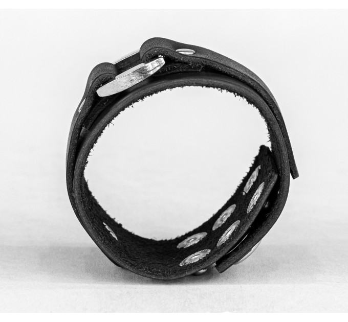 Широкий шкіряний браслет, код 3139