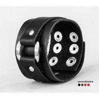 Широкий шкіряний браслет, код 3140