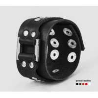 Широкий шкіряний браслет, код 3141