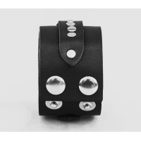 Широкий шкіряний браслет, код 3141