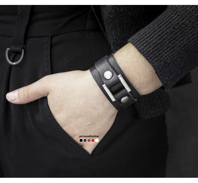 Шкіряний браслет, код 3142