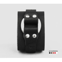 Широкий шкіряний браслет, код 3143