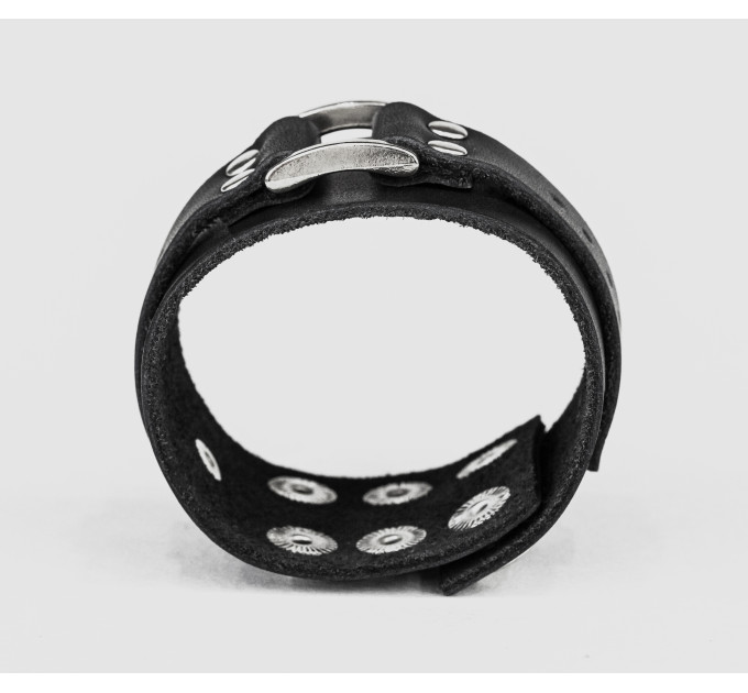 Широкий шкіряний браслет, код 3144