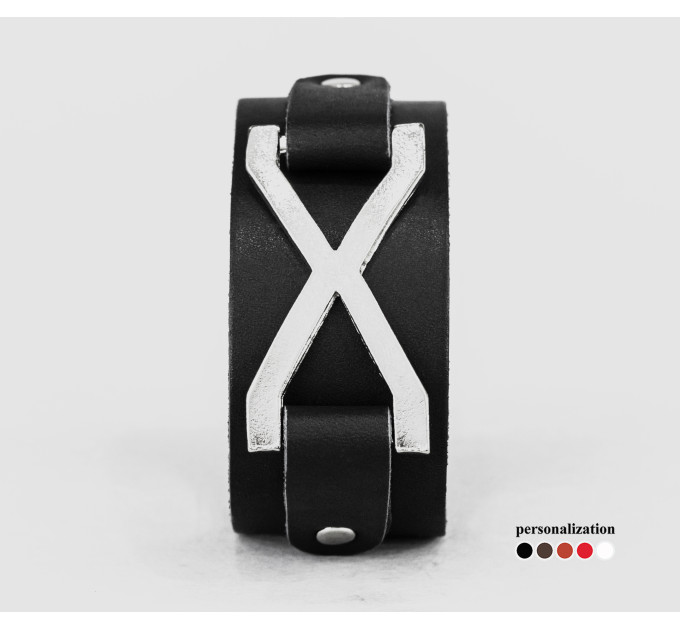 Шкіряний браслет, код 3145