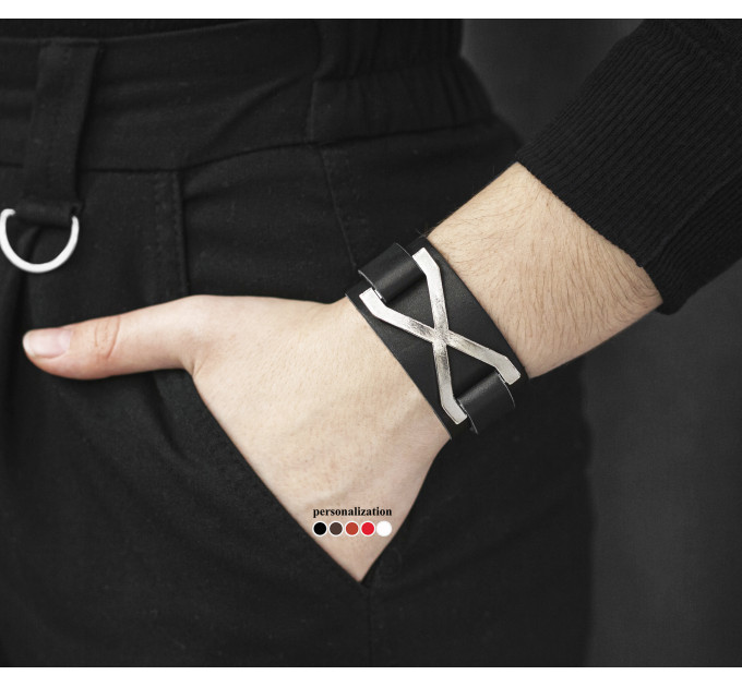 Шкіряний браслет, код 3145