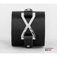 Широкий шкіряний браслет, код 3159