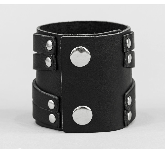 Широкий шкіряний браслет, код 3162
