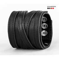 Широкий шкіряний браслет, код 3162ст