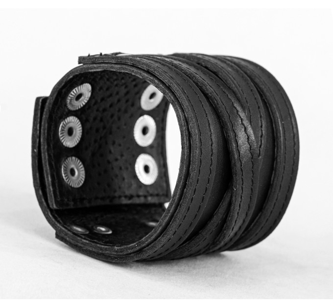 Широкий шкіряний браслет, код 3162ст