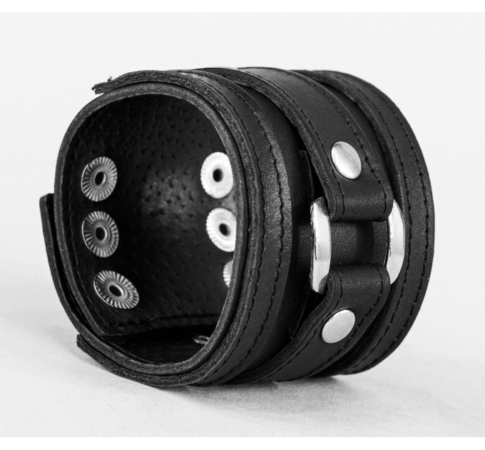 Широкий шкіряний браслет, код 3163ст