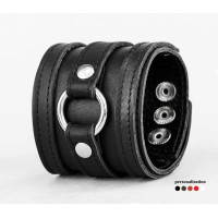 Широкий шкіряний браслет, код 3164ст