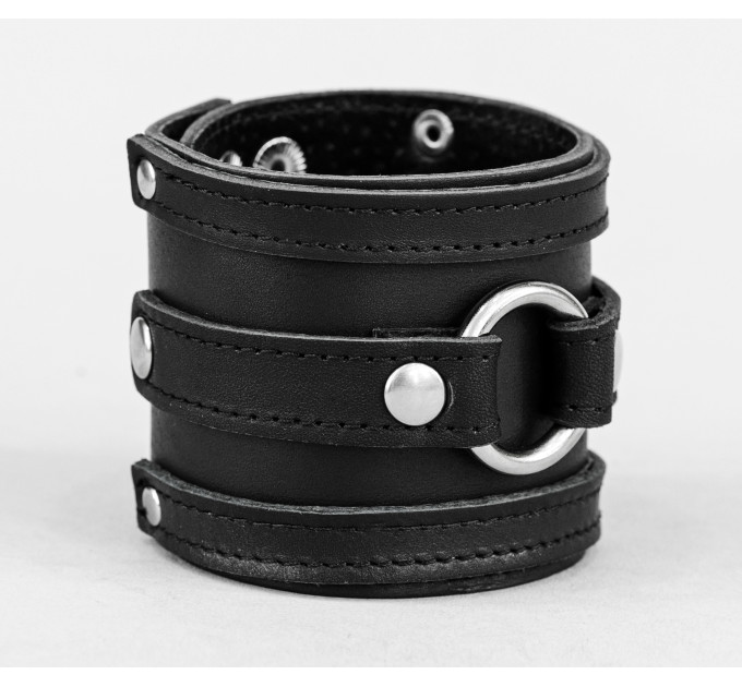 Широкий шкіряний браслет, код 3164ст