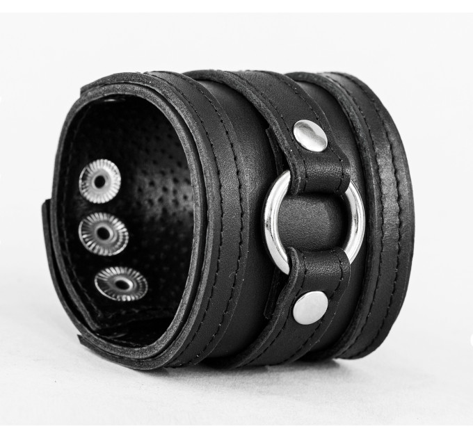 Широкий шкіряний браслет, код 3164ст