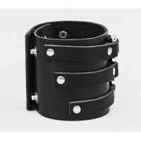 Широкий шкіряний браслет, код 3197