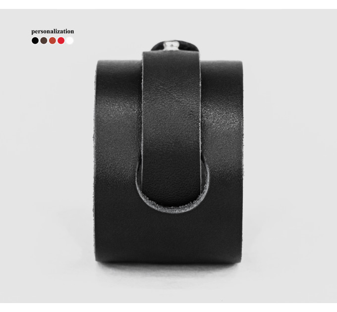 Широкий шкіряний браслет, код 3260