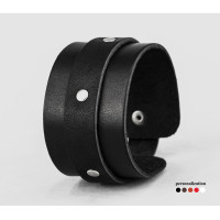 Широкий шкіряний браслет, код 3265