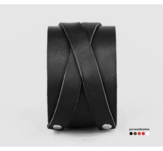 Широкий шкіряний браслет, код 3293