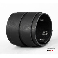 Широкий шкіряний браслет, код 3296