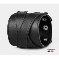 Широкий шкіряний браслет, код 3297ст