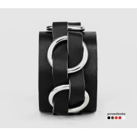 Широкий шкіряний браслет, код 3405