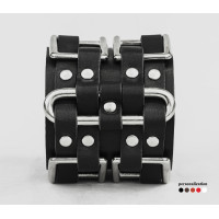 Широкий шкіряний браслет, код 3418