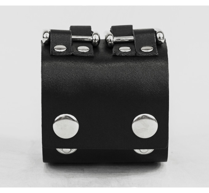 Широкий шкіряний браслет, код 3418