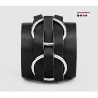 Широкий шкіряний браслет, код 3420