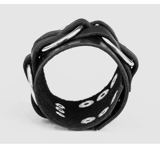 Широкий шкіряний браслет, код 3420