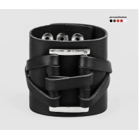 Широкий шкіряний браслет, код 3430