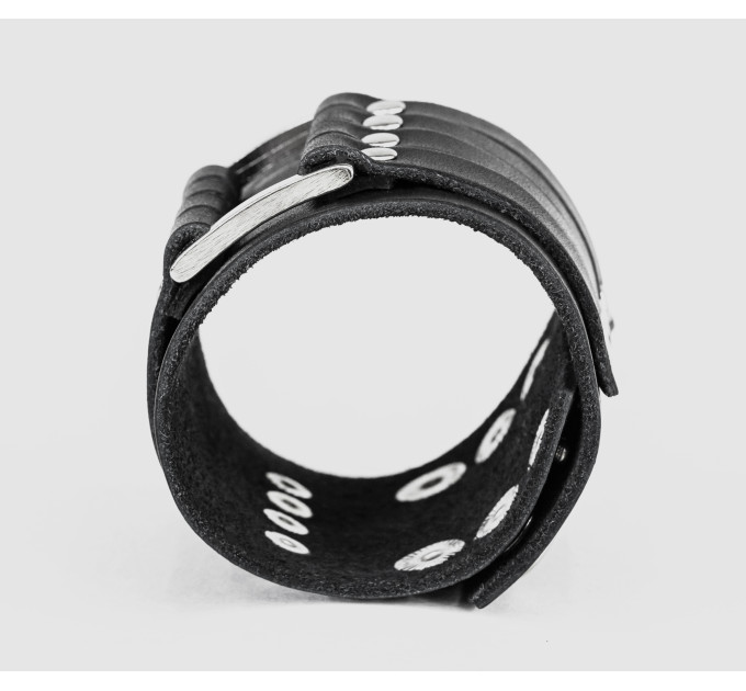 Широкий шкіряний браслет, код 3450