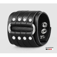 Широкий шкіряний браслет, код 3460