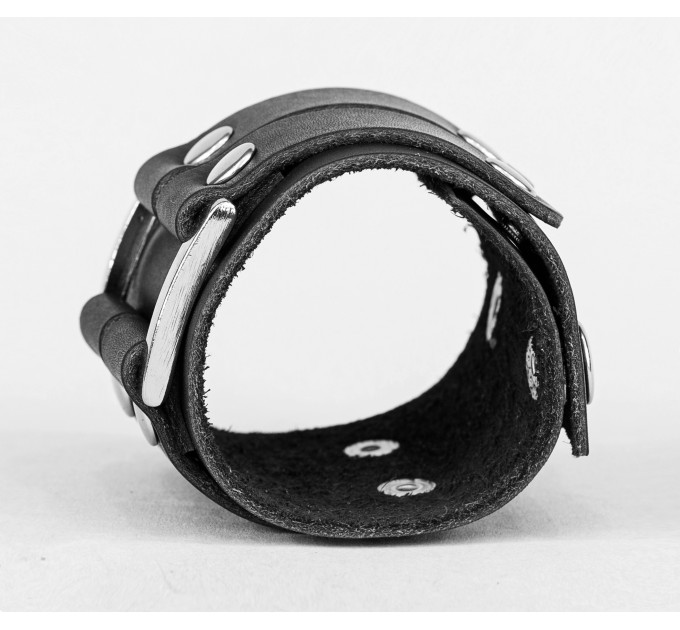 Широкий шкіряний браслет, код 3475