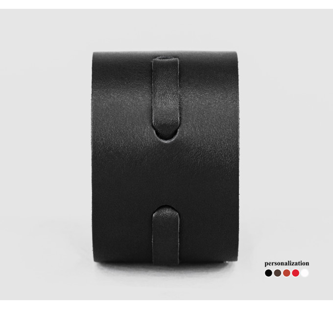 Широкий шкіряний браслет, код 3511