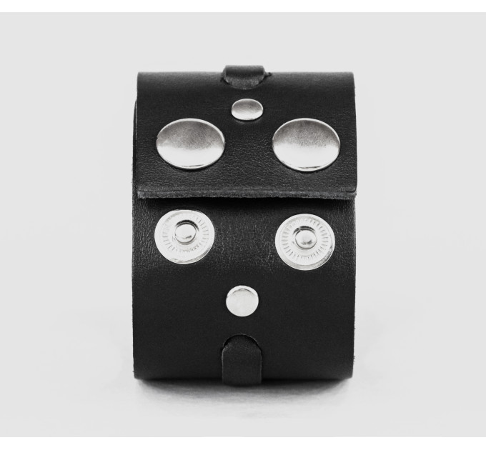 Широкий шкіряний браслет, код 3511