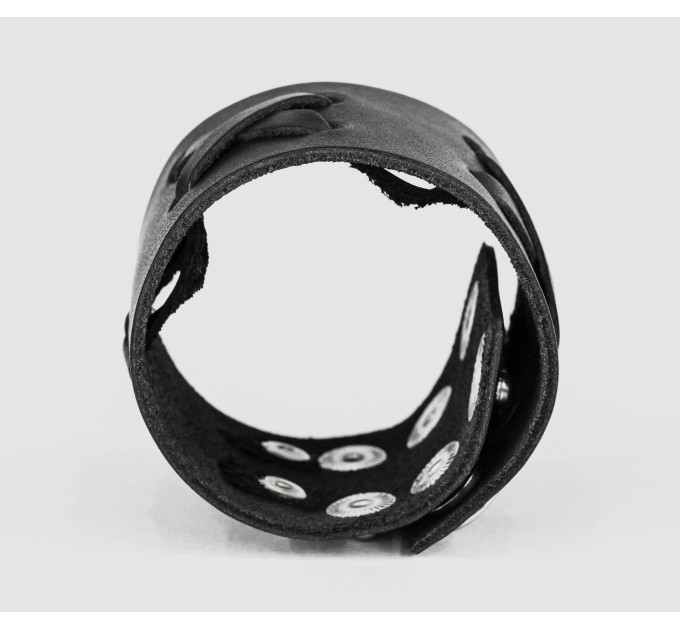 Широкий шкіряний браслет, код 3512