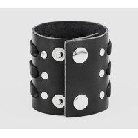 Широкий шкіряний браслет, код 3525