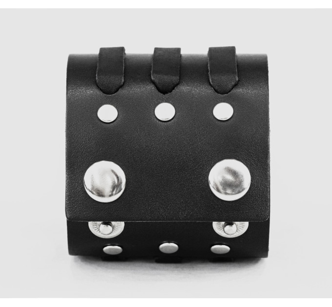 Широкий шкіряний браслет, код 3525