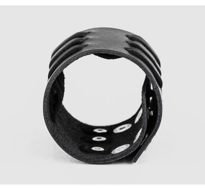 Широкий шкіряний браслет, код 3525