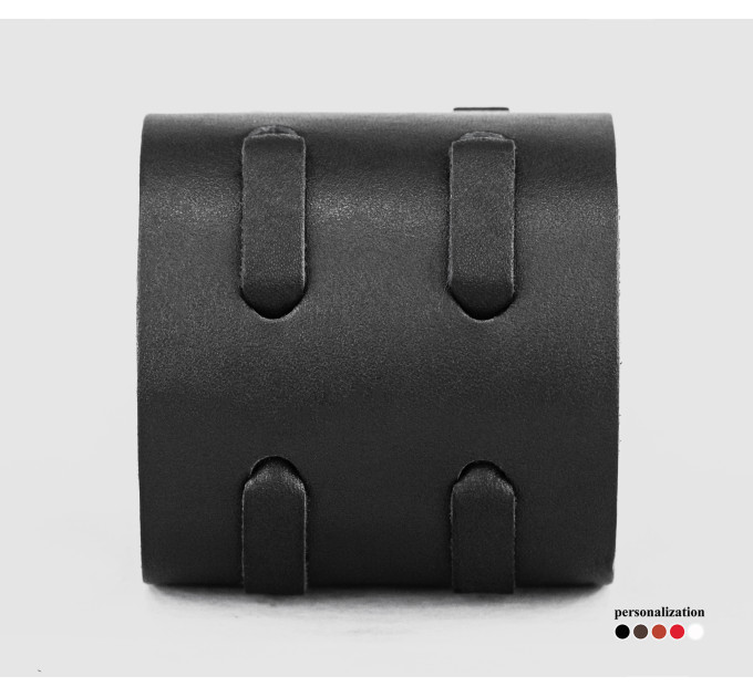 Широкий шкіряний браслет, код 3526